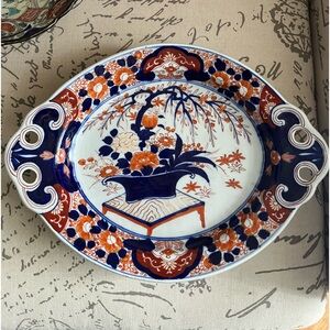 JAPANESE MEIJI / TAISHO-PERIOD IMARI PORCELAIN DISH COLLECTIBLE.